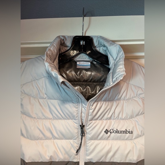 Columbia White Out Vest Mens Small Gray Puffer Omni-Heat Insulated New Tags - Picture 3 of 16
